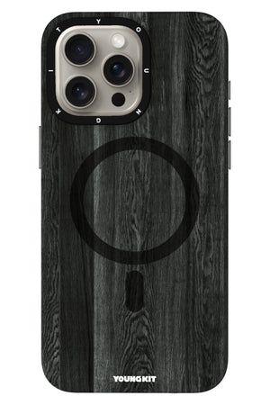 Youngkit Wood Forest iPhone 15 Pro Magsafe Uyumlu Kılıf Siyah  Youngkit