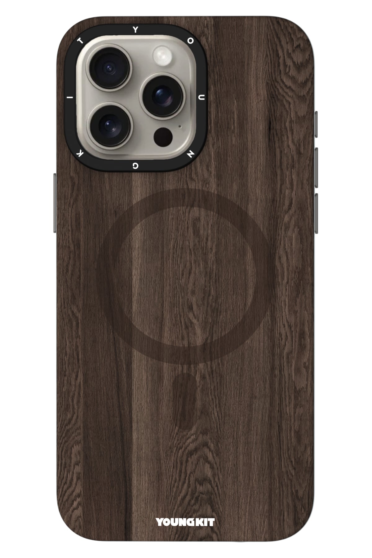 Youngkit Wood Forest iPhone 15 Pro Magsafe Uyumlu Kılıf Kahverengi  Youngkit