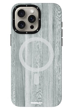 Youngkit Wood Forest iPhone 15 Pro Magsafe Uyumlu Kılıf Gri  Youngkit