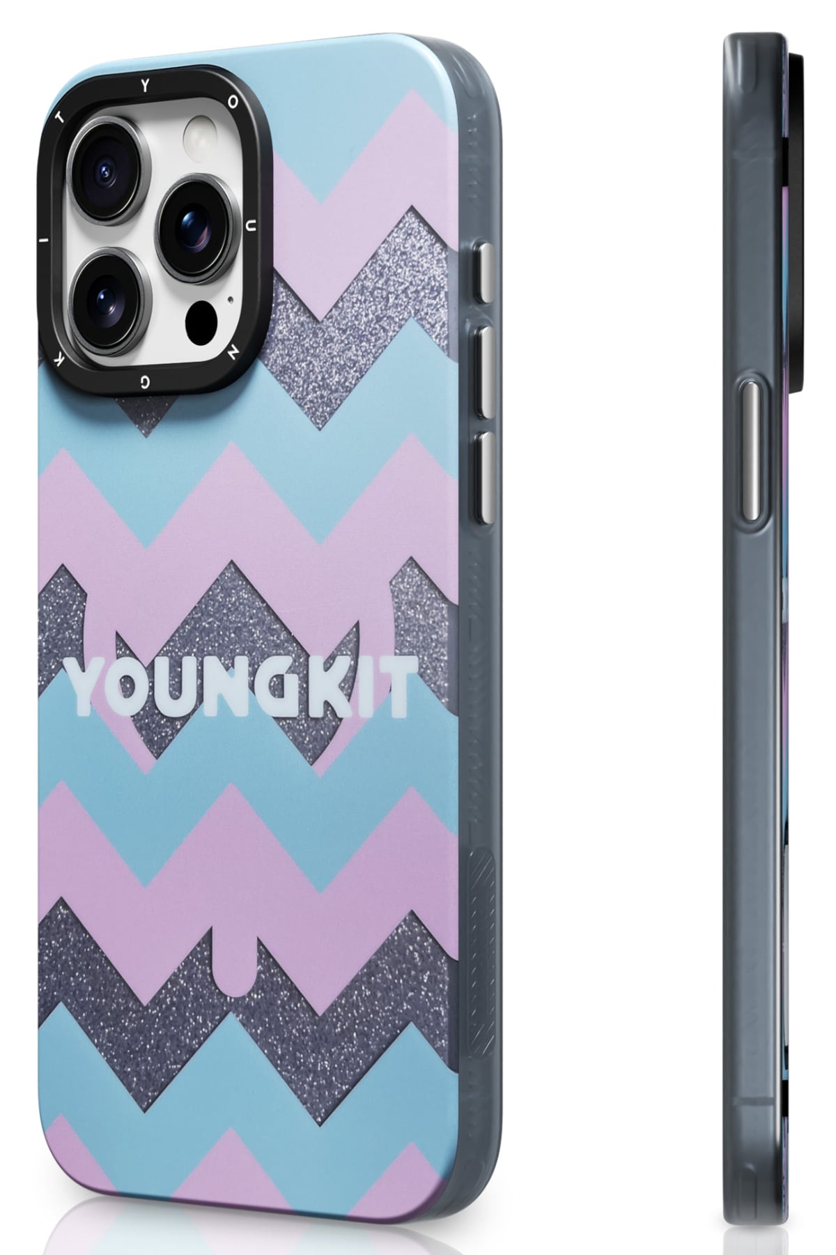 Youngkit Star Dazzle iPhone 14 Pro Max Magsafe Uyumlu Kılıf Turkuaz  Youngkit