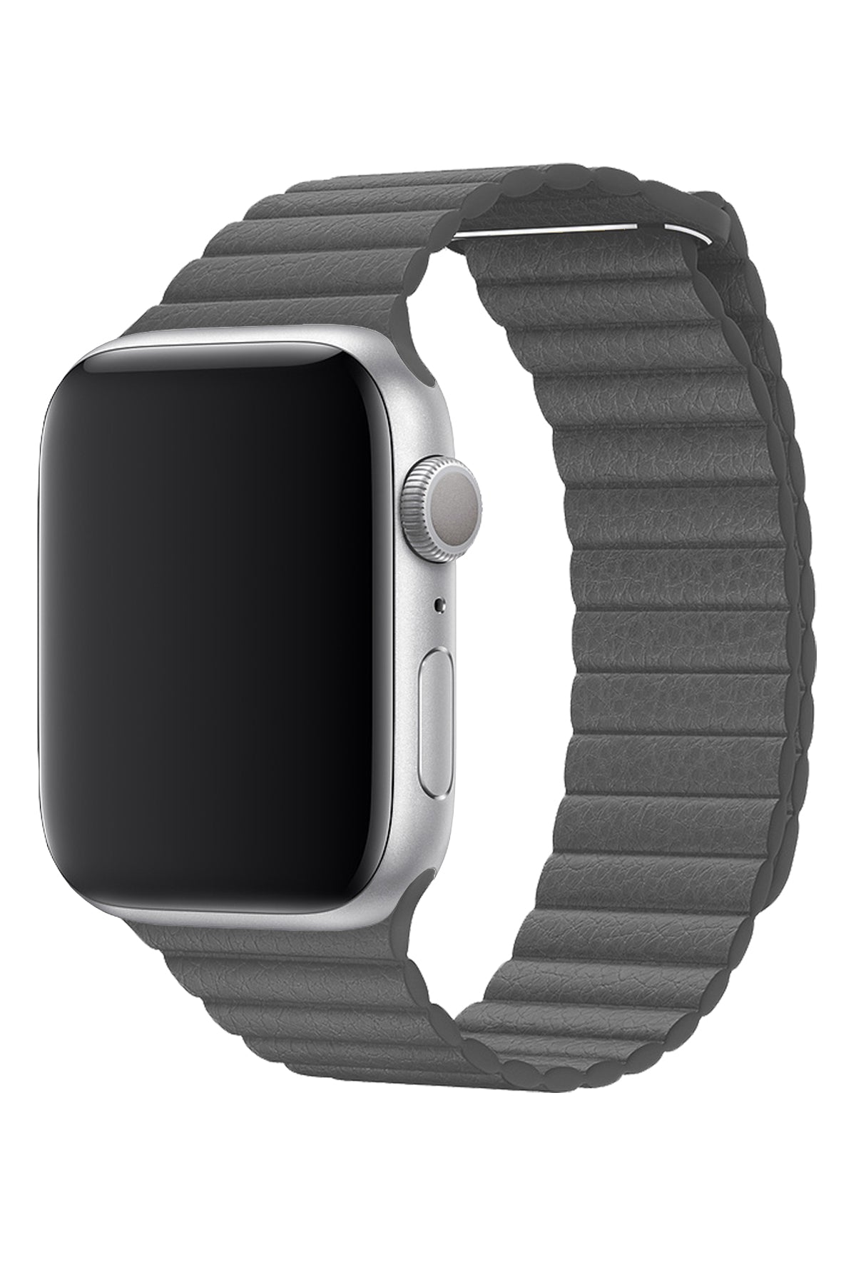 Apple Watch Uyumlu Deri Loop Kordon Gri  bikordon