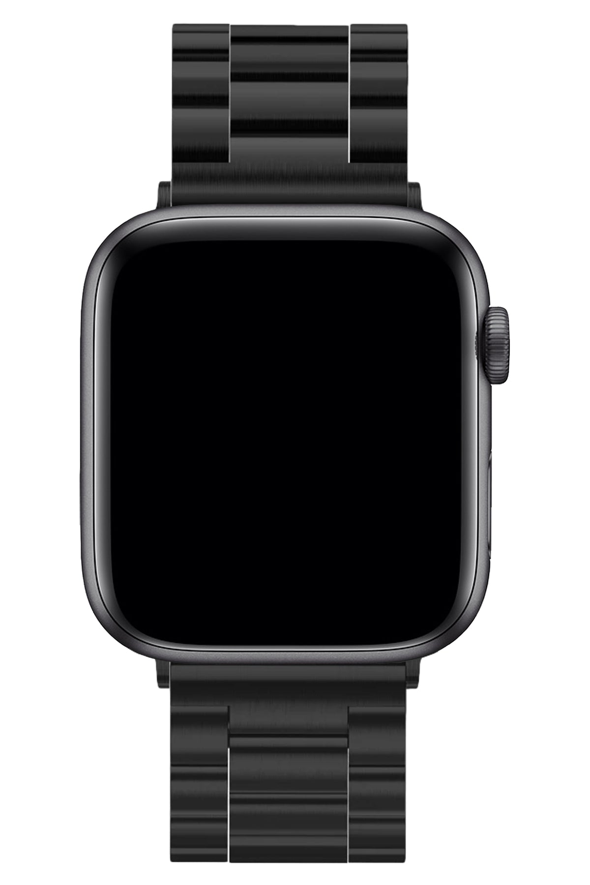 Apple Watch Compatible Three Links Steel Loop Band Black – bikordon