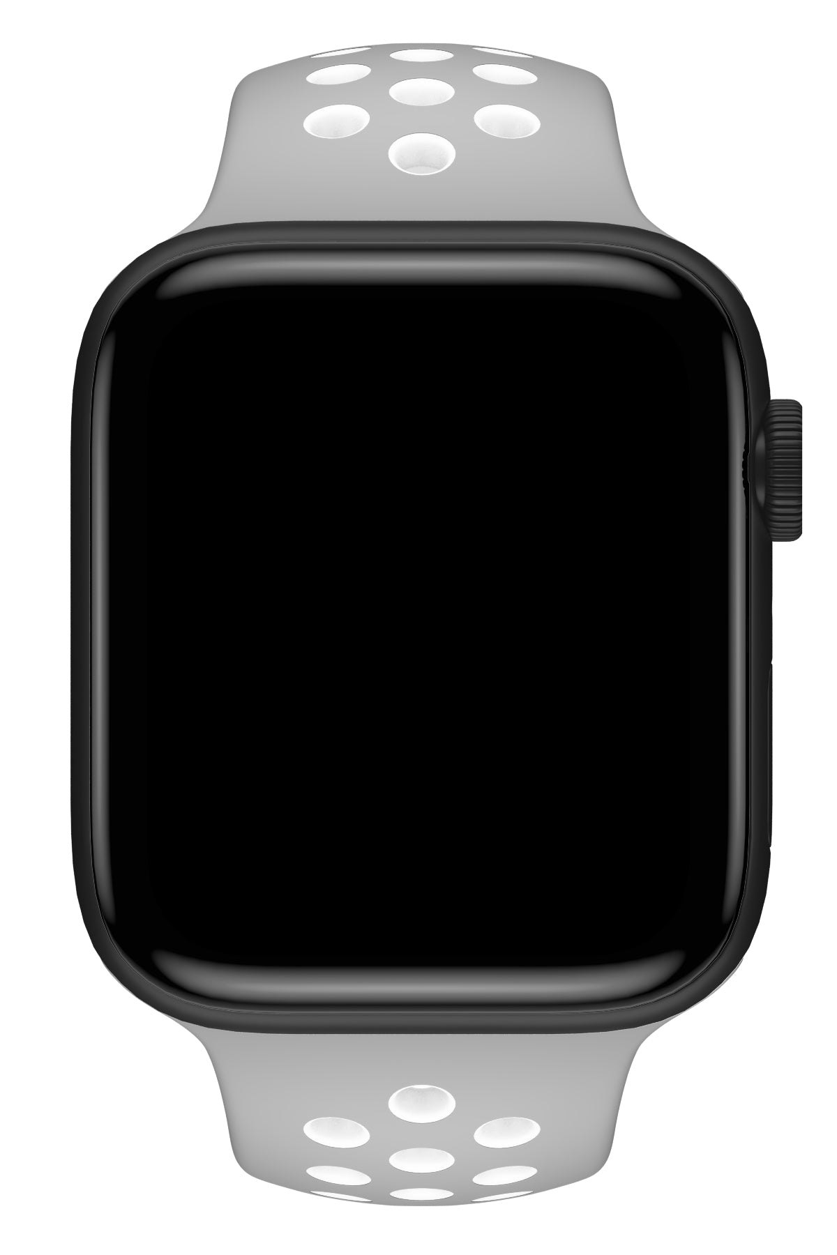 Apple Watch Uyumlu Silikon Delikli Spor Kordon Gri Beyaz  bikordon
