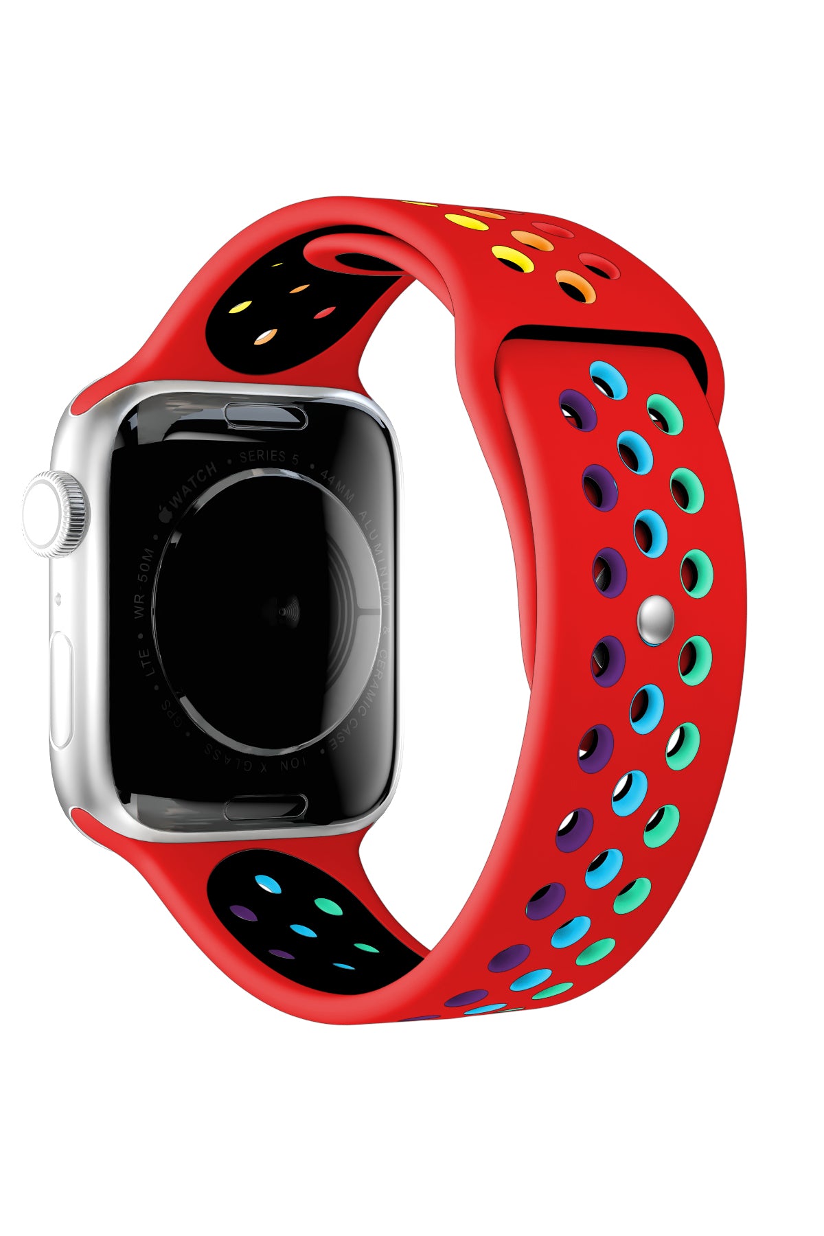 Apple Watch Uyumlu Silikon Delikli Spor Kordon Lal  bikordon