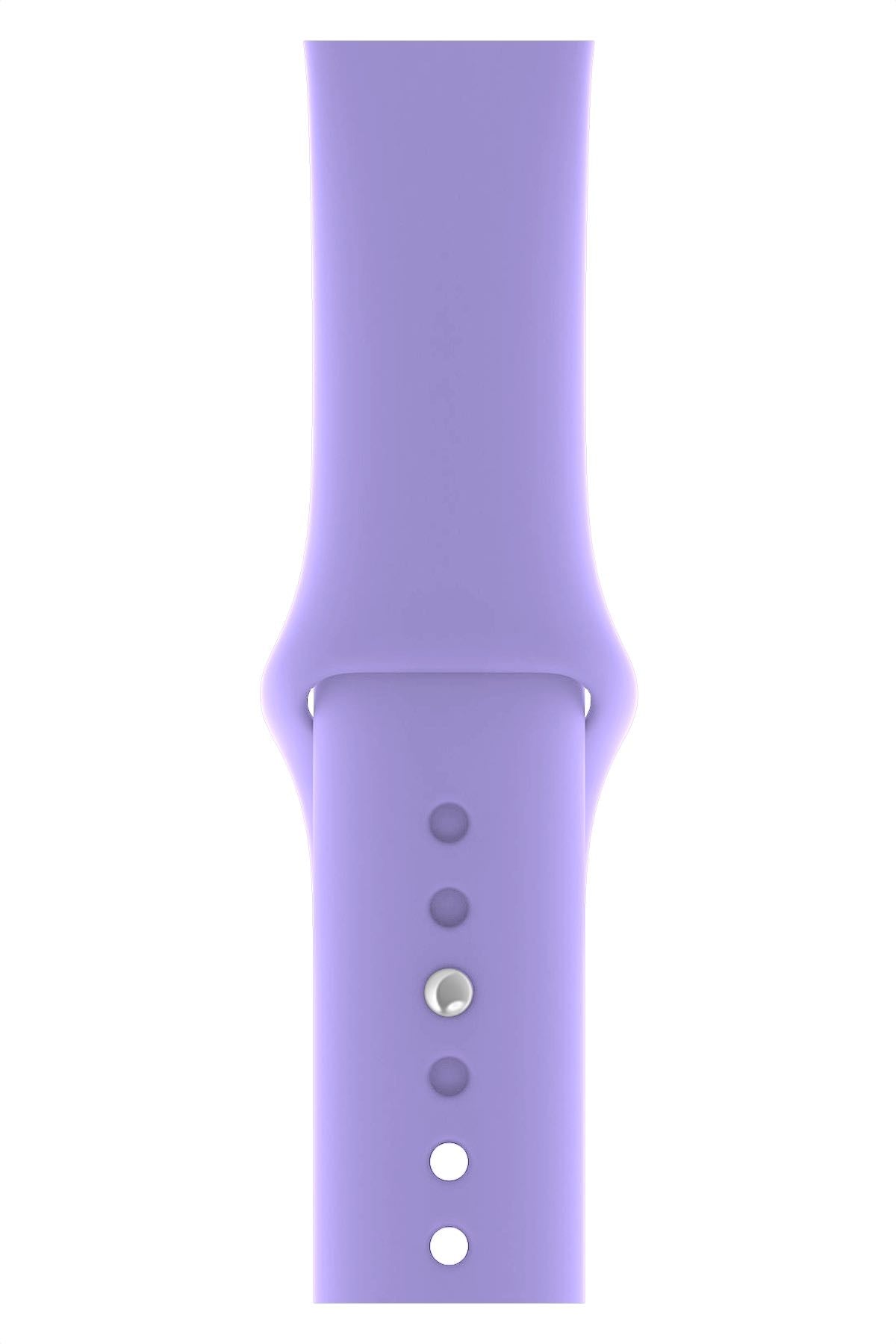 Apple Watch Uyumlu Silikon Spor Kordon Mauve  bikordon