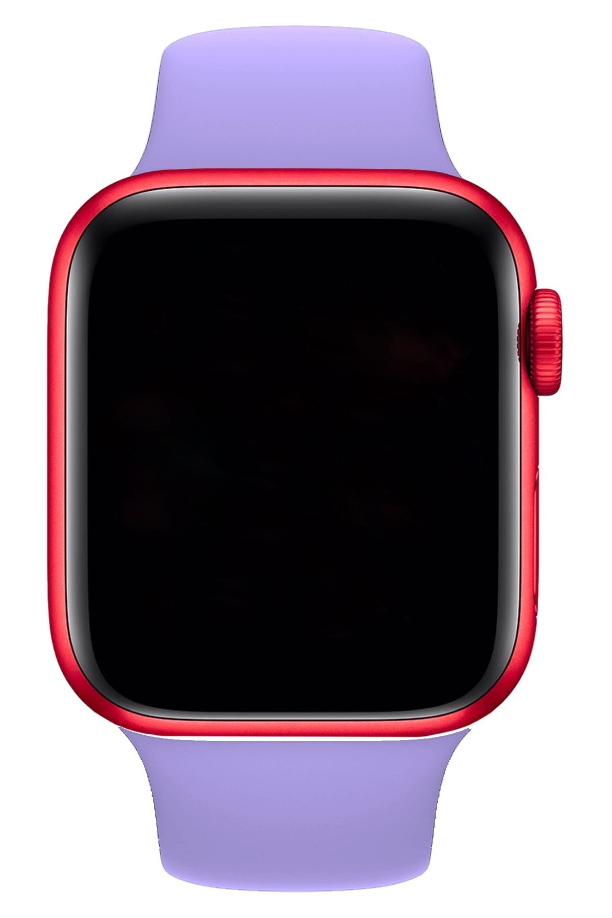 Apple Watch Uyumlu Silikon Spor Kordon Mauve  bikordon