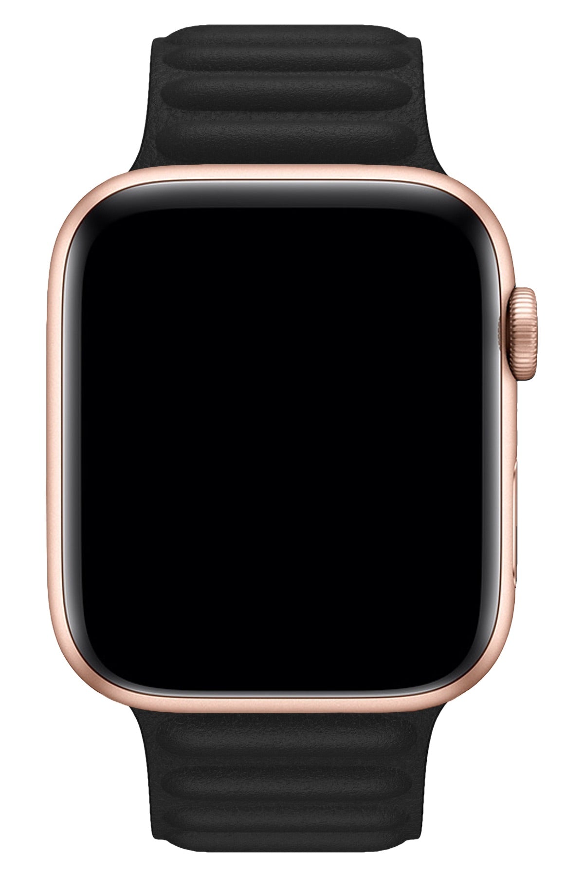Apple Watch Uyumlu Baklalı Deri Loop Kordon Siyah  bikordon
