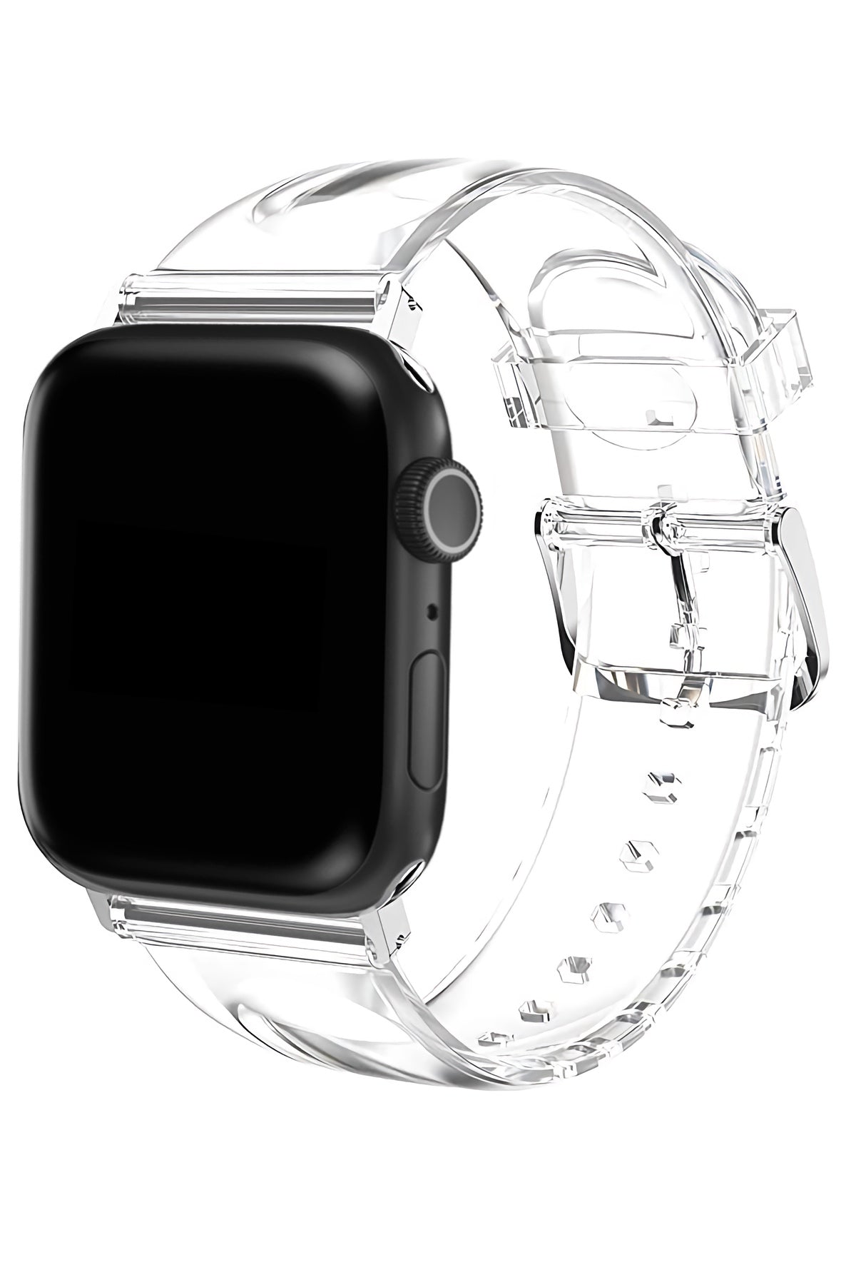 Clear silicone apple watch on sale band