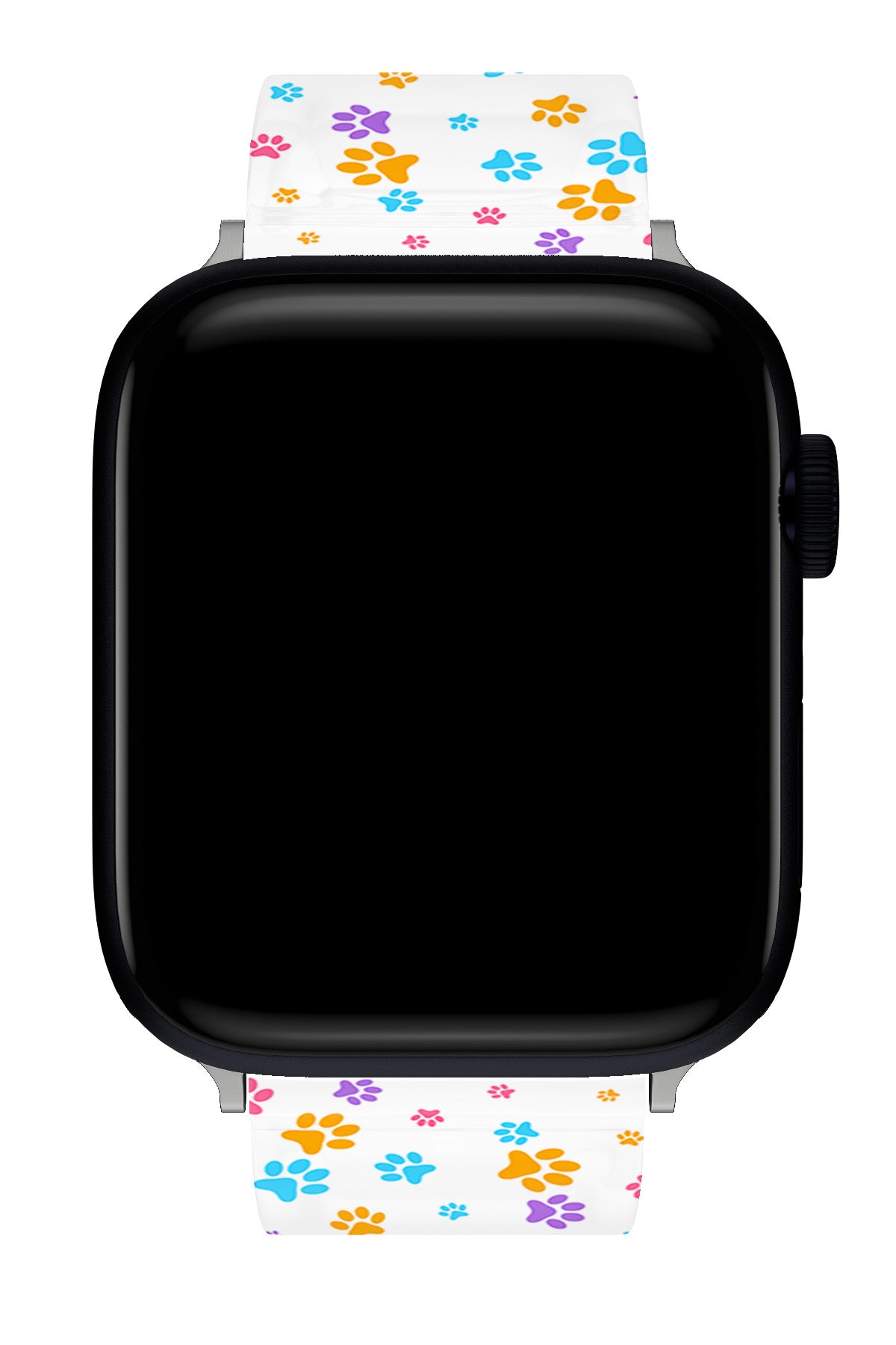Apple Watch Uyumlu UV Baskılı Silikon Kordon Paw  bikordon