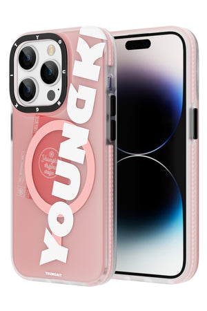 Youngkit Binfen iPhone 14 Pro Max Magsafe Pembe Kılıf  Youngkit