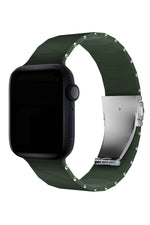 Apple Watch Uyumlu Cross Loop Silikon Kordon Forest  bikordon